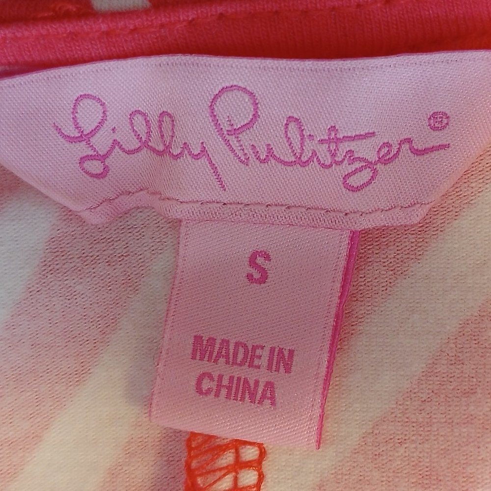 Lilly Pulitzer Topanga Dress in Watermelon Shimmy Shell Stripe - Picture 4 of 9